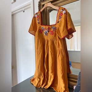 Madewell Charming Floral Embroidered Dress